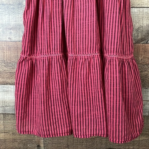 ANTHROPOLOGIE Sundry pink striped tiered sundress dress Size 1 Small - Picture 10 of 12